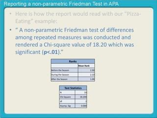 how to report friedman test results|Reporting a non parametric Friedman test in APA .
